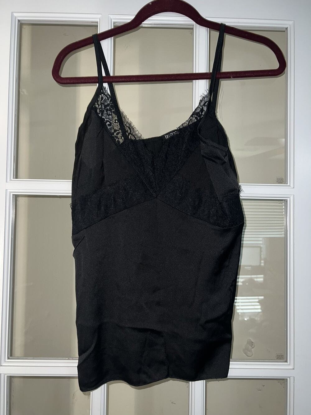 Boohoo womens black sleeveless lace front tank top alternative womens 12